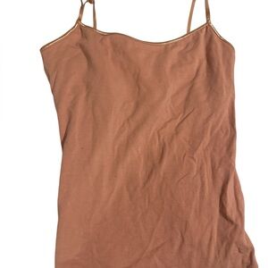 Ambiance Pink Cami tank with built in shelf bra adjustable straps NWT medium